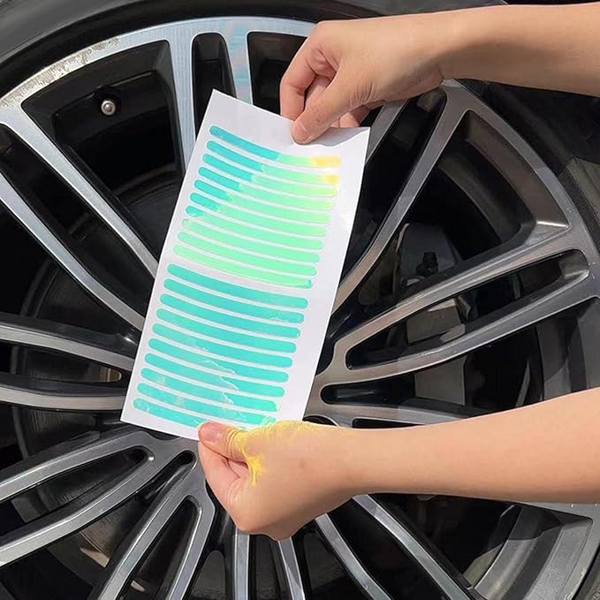 Car Tyre Reflective Stickers (20 Strips)