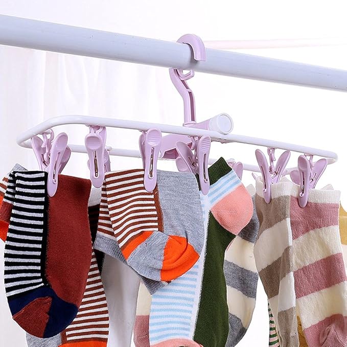 12 Clip Folding Drying Rack