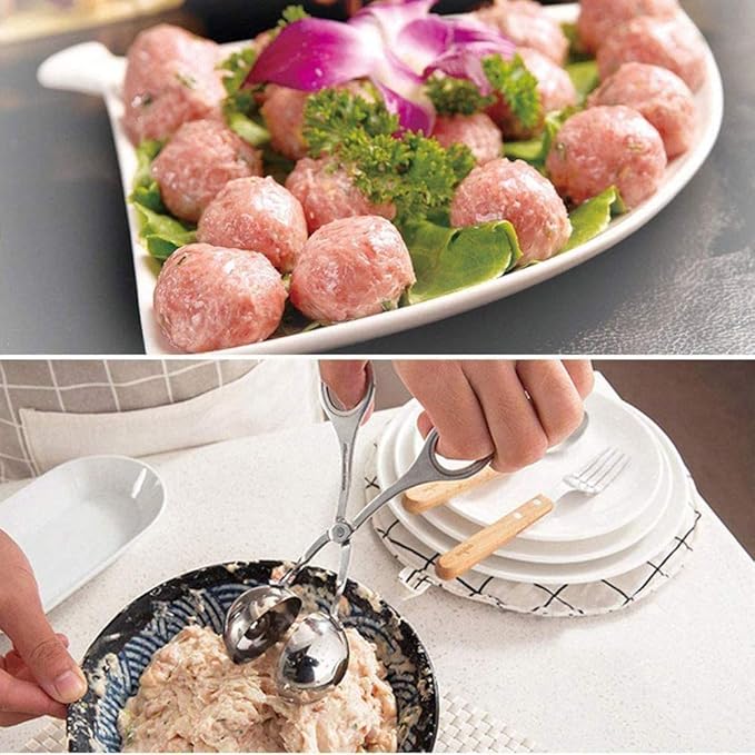 Stainless Steal Meatball and Ice-cream Tong