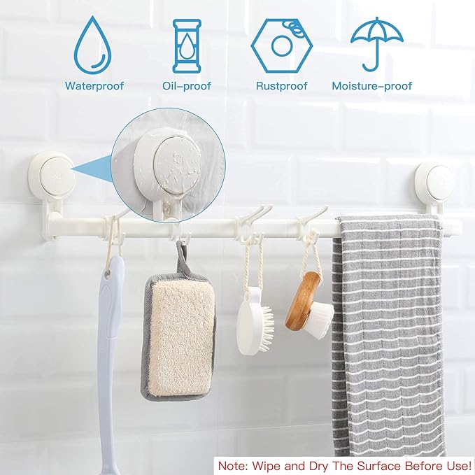 Portable Suction Cup Towel Bar