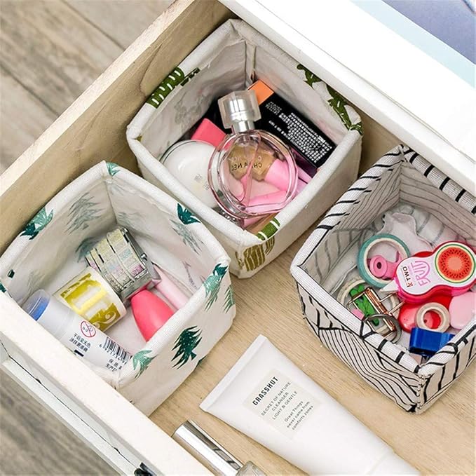 Foldable Mini Fabric Storage Basket