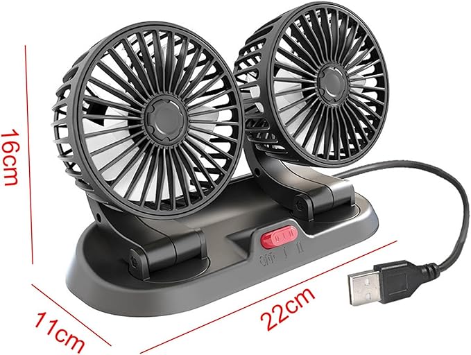 Car Dual Head Cooling Fan