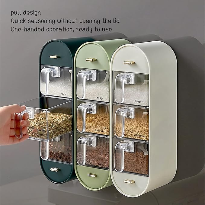 Wall-Mounted 05 Layer Kitchen Spices Organizer