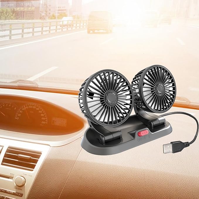 Car Dual Head Cooling Fan