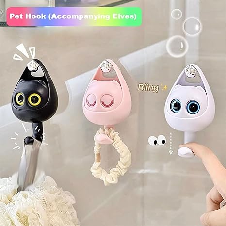 Multipurpose Wall Mounted Cat Shape Hanging Hooks