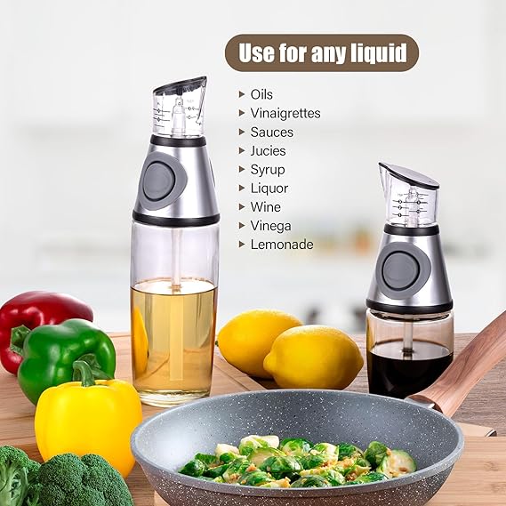 Manual Hand Press Oil and Vinegar Dispenser