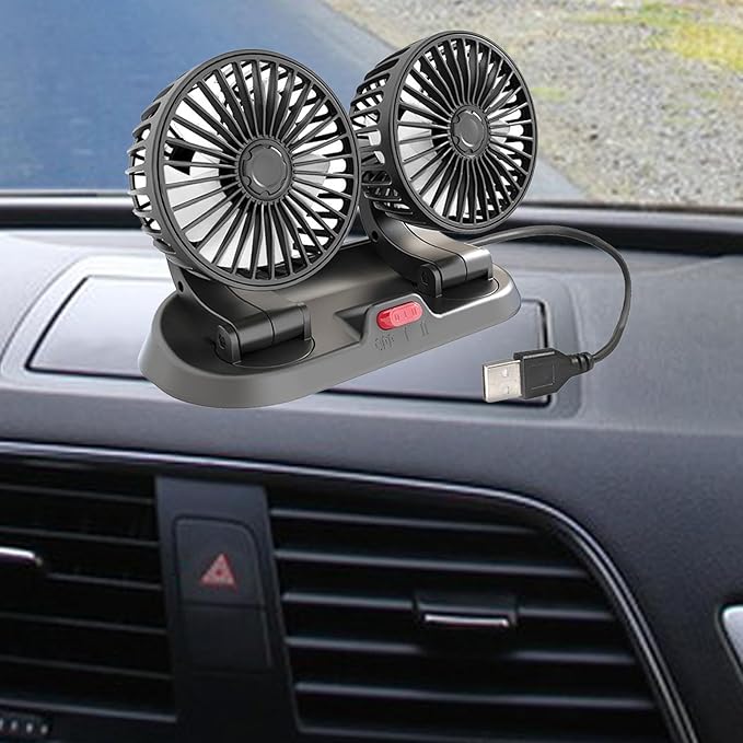 Car Dual Head Cooling Fan