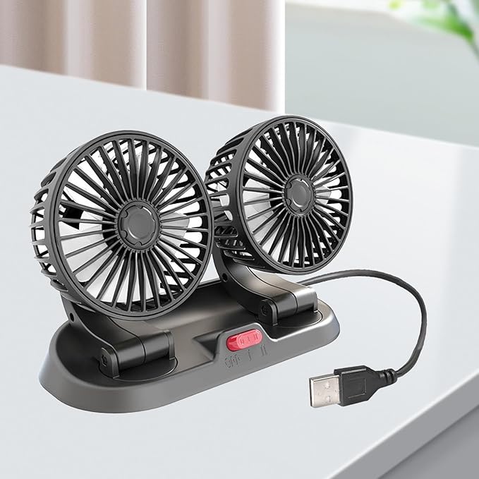 Car Dual Head Cooling Fan