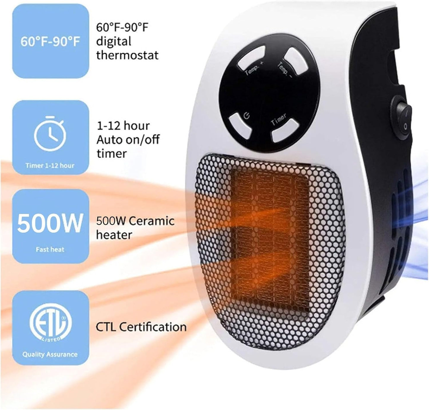 Portable Mini Electric Toasty Heater