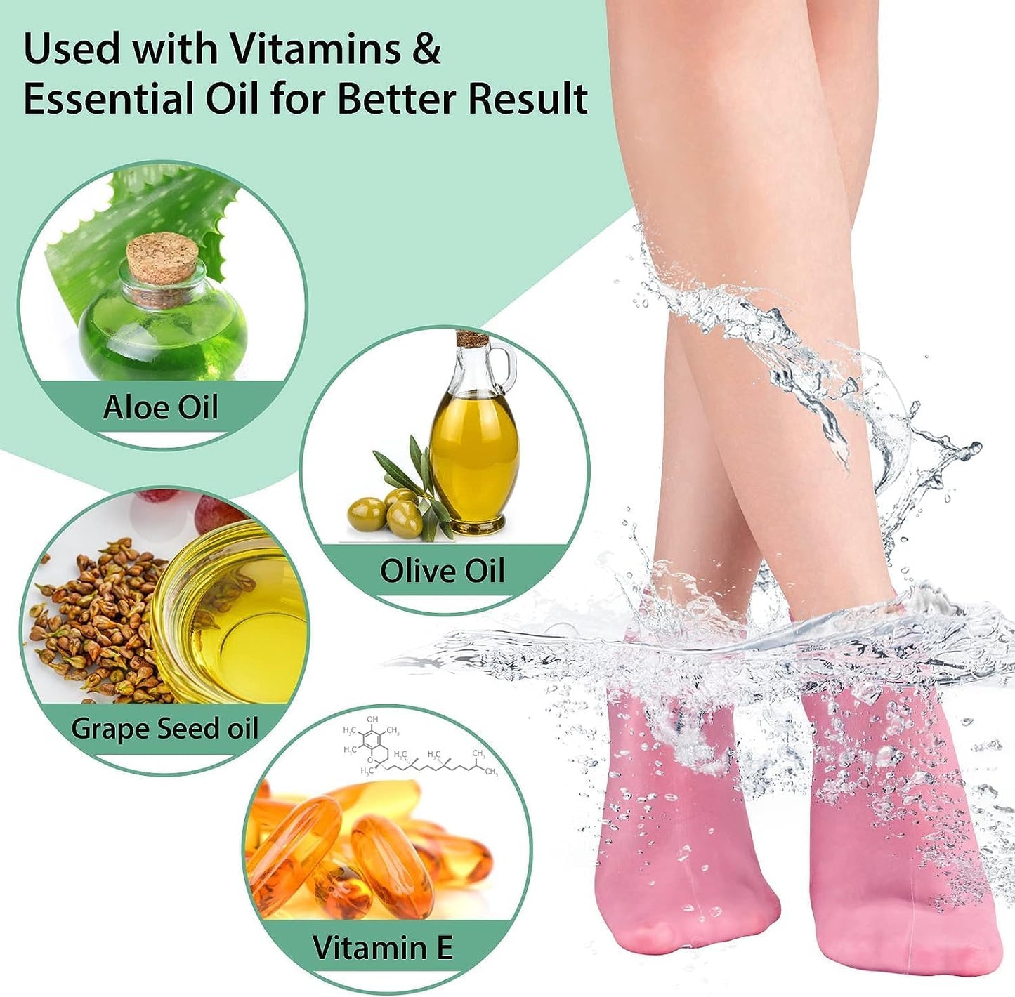 Silicone Moisturizing Soft Gel Socks