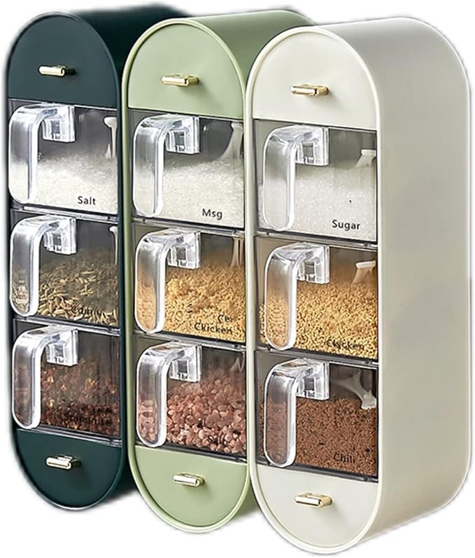 Wall-Mounted 05 Layer Kitchen Spices Organizer