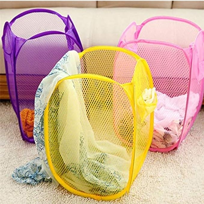 Foldable Nylon Laundry Storage Basket