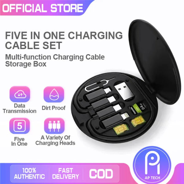 5 in 1 Multifunctional Fast Charging Data Cable Set