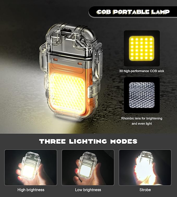 Rechargeable Waterproof Arc Lighter