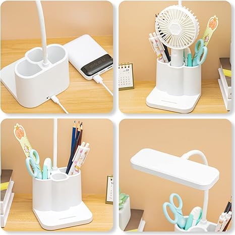 Chargeable LED Desk Lamp with Pen Holder