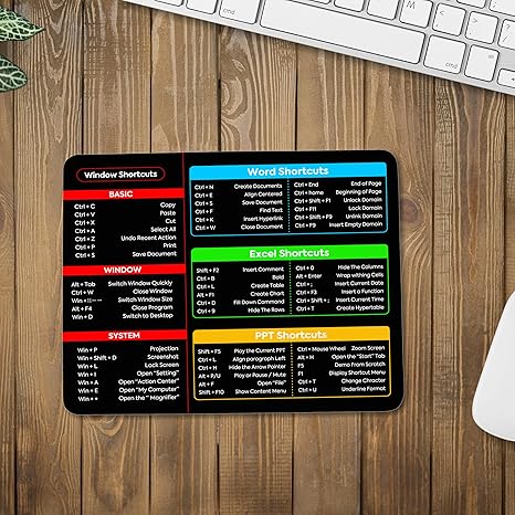 Anti-slip Keyboard Shortcuts Mouse Pad