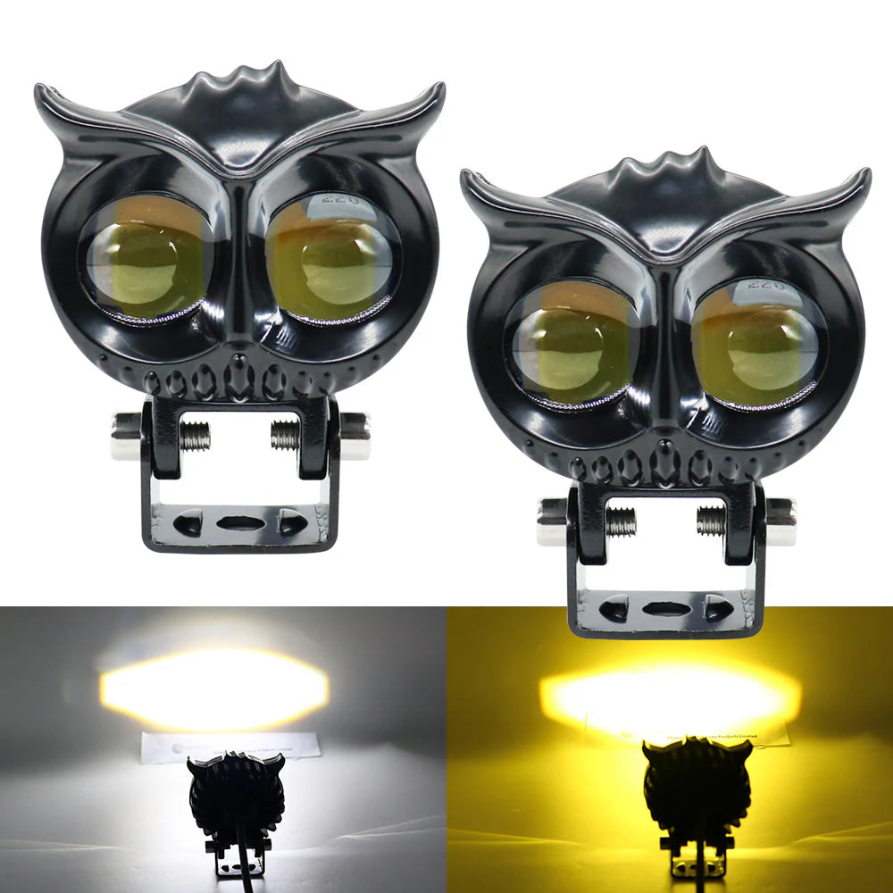 Owl Shape Motorcycle Dual Colour Fog Light