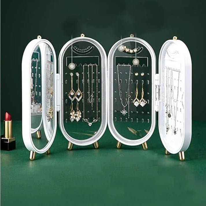 Foldable Jewelry Box with Mirror