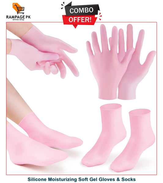 Silicone Moisturizing Soft Gel Gloves & Socks