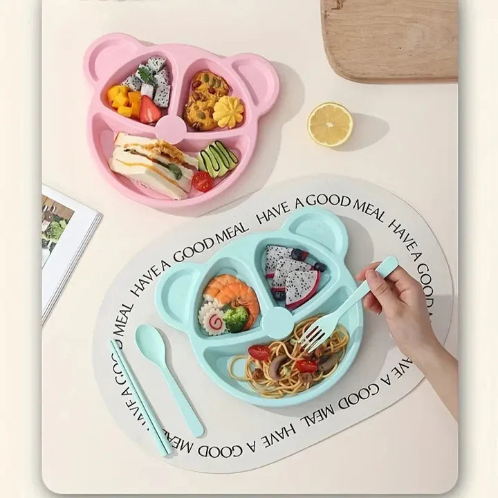 Reusable Children Meal Plate and Spoon