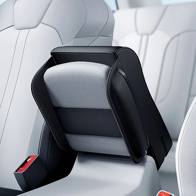 Car Leather Armrest Cushion with Tissue Storage