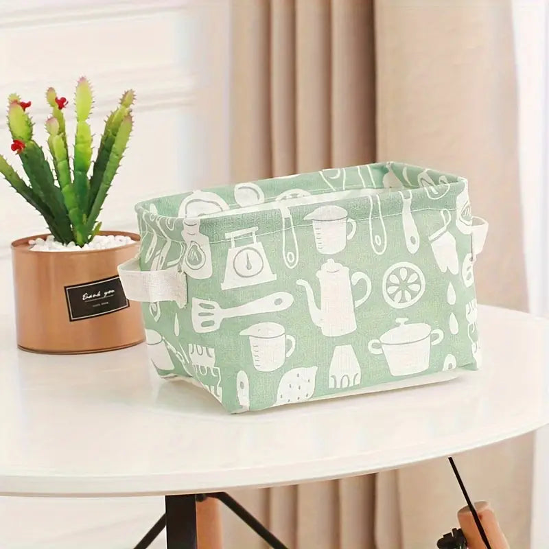 Foldable Mini Fabric Storage Basket