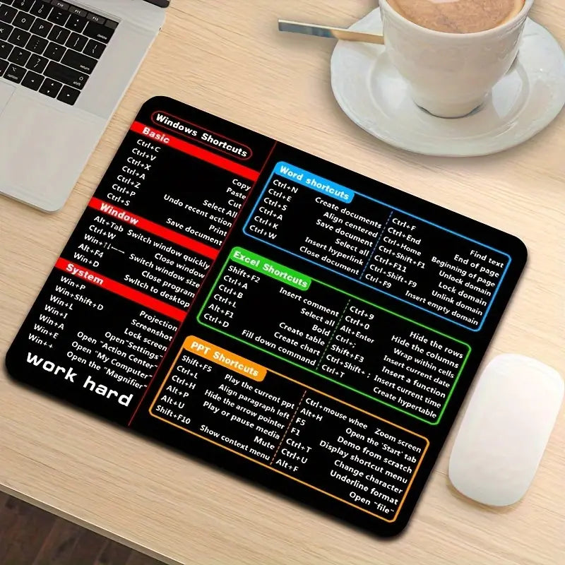 Anti-slip Keyboard Shortcuts Mouse Pad