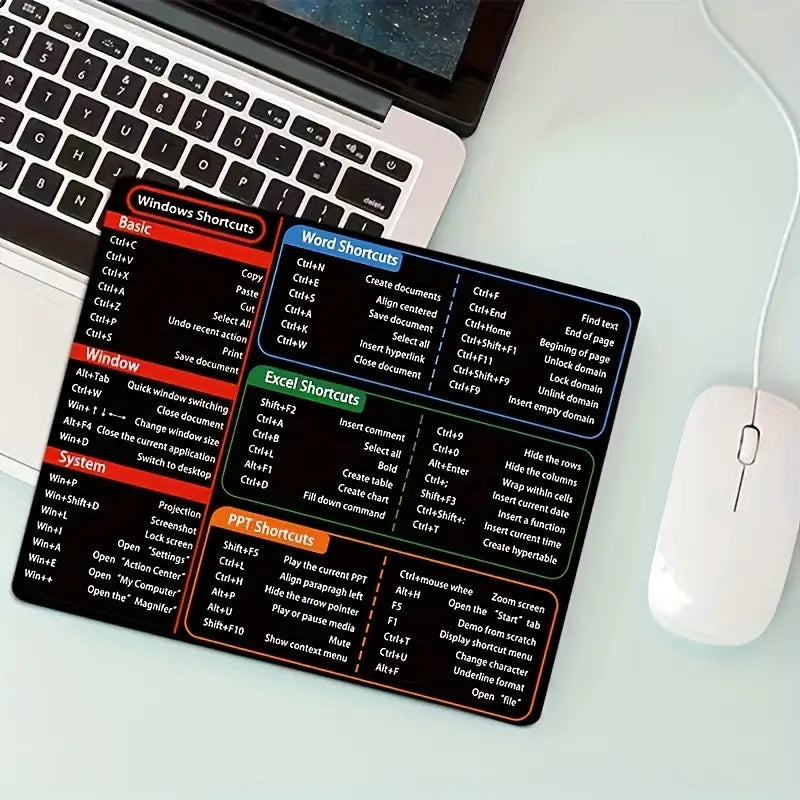 Anti-slip Keyboard Shortcuts Mouse Pad