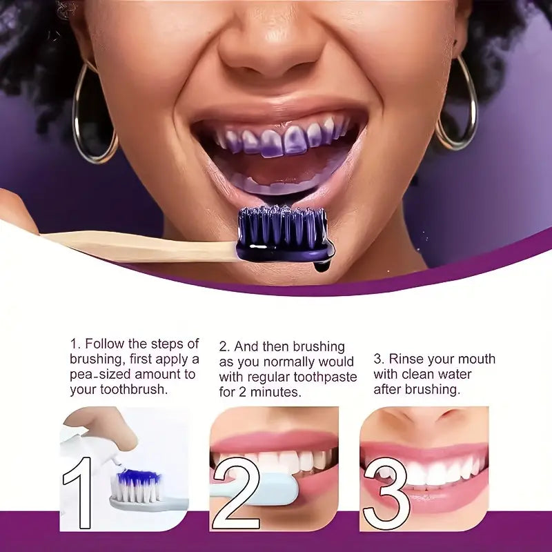 Dental Purple Toothpaste for Teeth Whitening