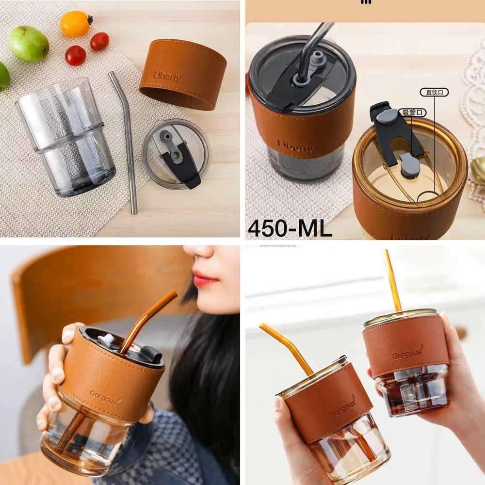 Re-Usable Heat and Cold Resistant Coffee Glass Mugs