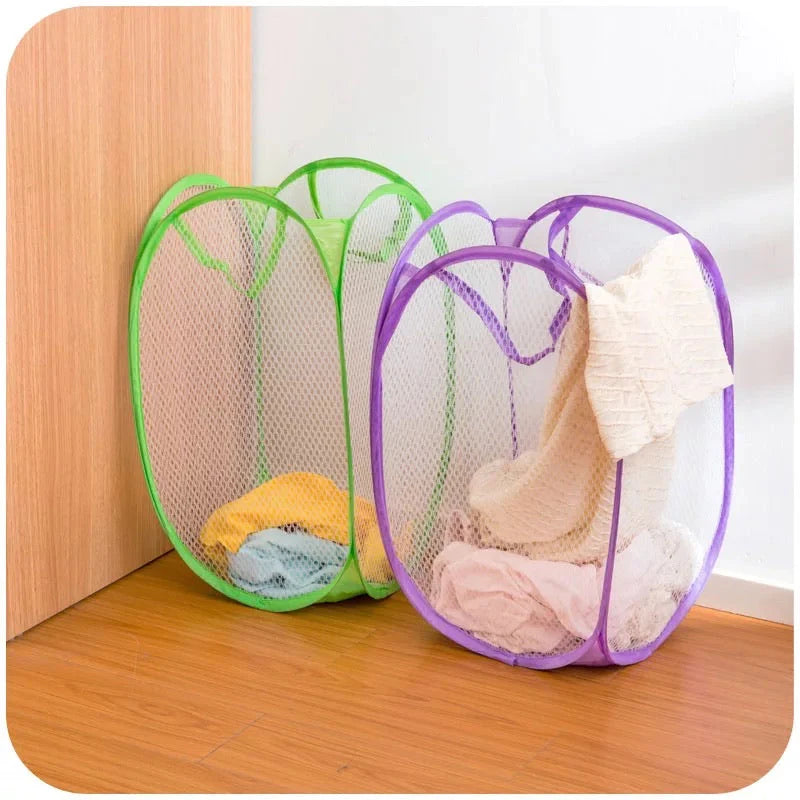 Foldable Nylon Laundry Storage Basket