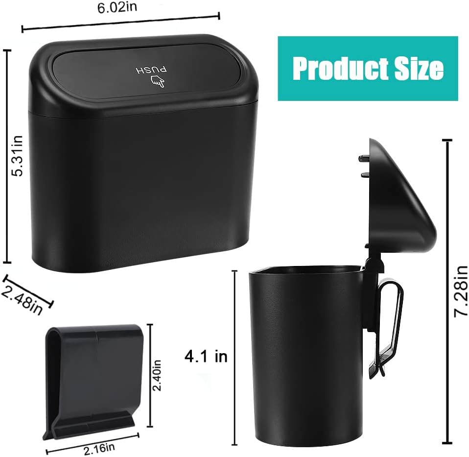 Mini Portable Garbage Can Bin with Lid