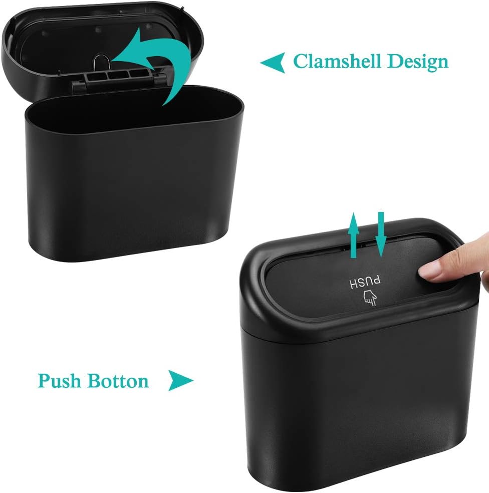 Mini Portable Garbage Can Bin with Lid