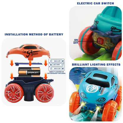 Rechargeable LED Light-Up Race Car Set for Kids