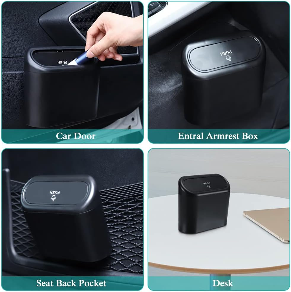 Mini Portable Garbage Can Bin with Lid