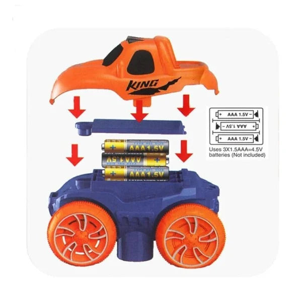 Rechargeable LED Light-Up Race Car Set for Kids