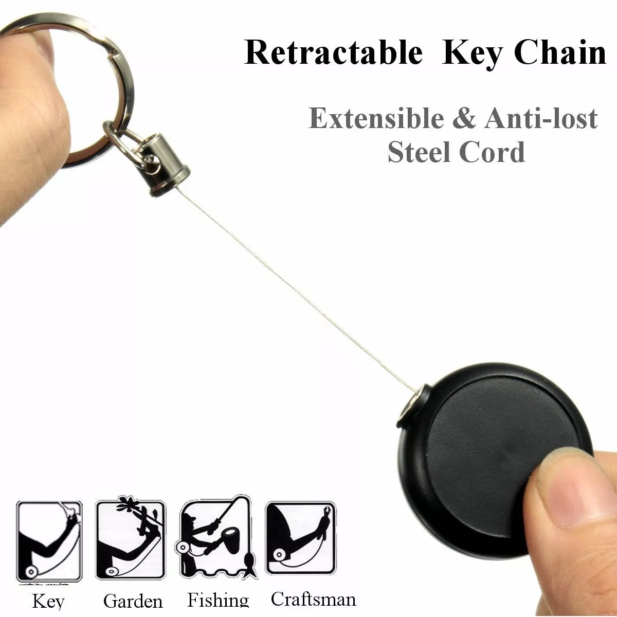 Anti theft Retractable Key Chain