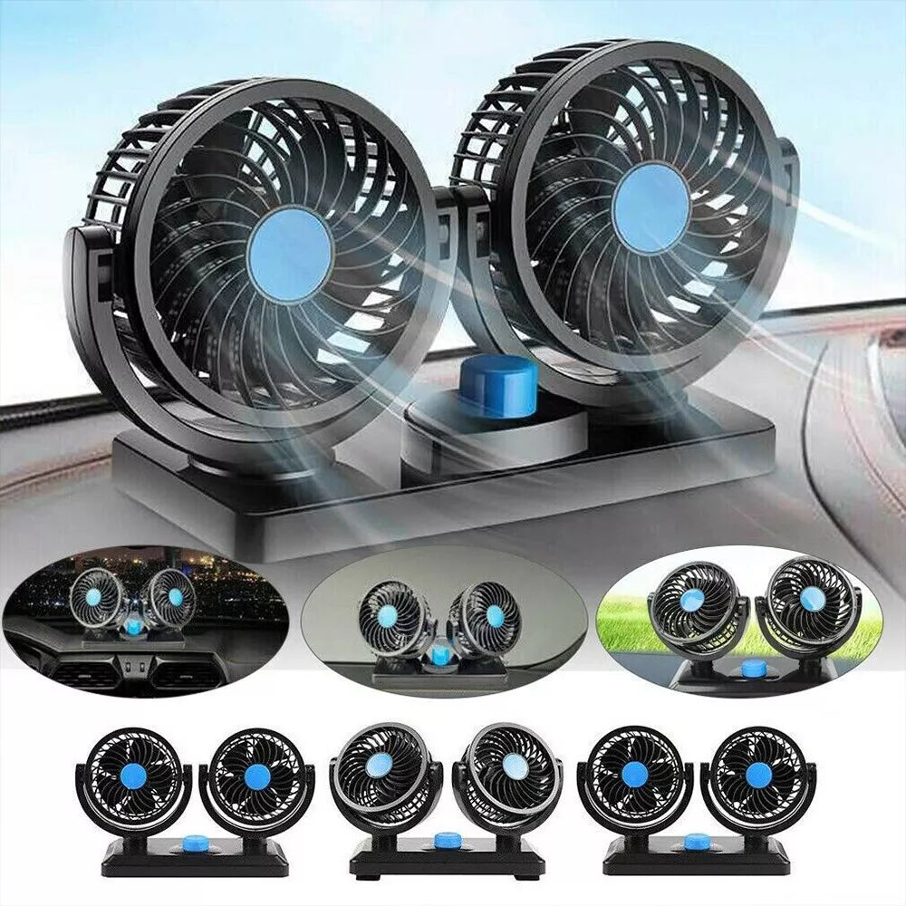 Car Dual Head Cooling Fan