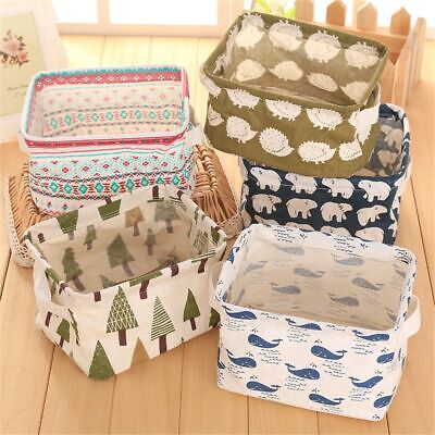 Foldable Mini Fabric Storage Basket