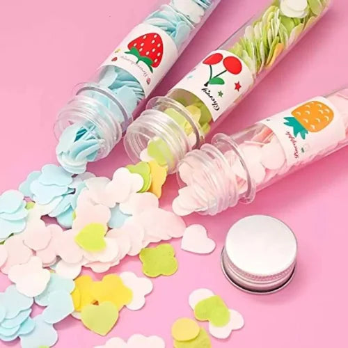 Flowered Shaped Disposable Mini Paper Soap Bottle